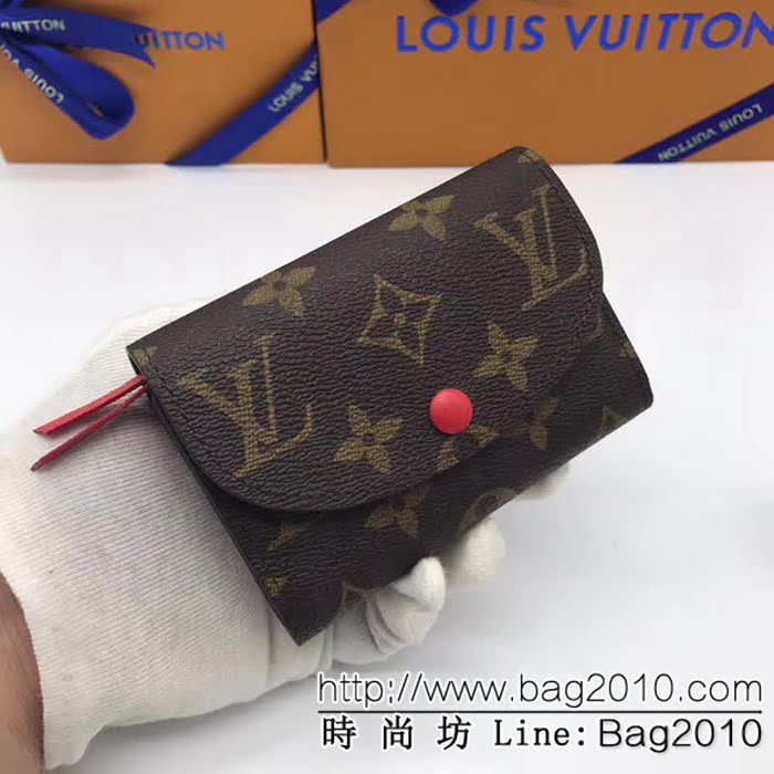 路易威登LV頂級原單 M41939紅海外原單 多彩信封式零錢包 女士錢包 ZY1063